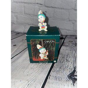 Carlton Heirloom Little Treasures Furry Friend Christmas Holiday Ornament 18